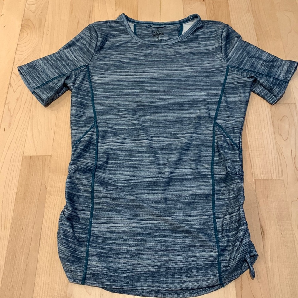 Prana XS Turquoise Side Rouched Prana Women’s Shirt